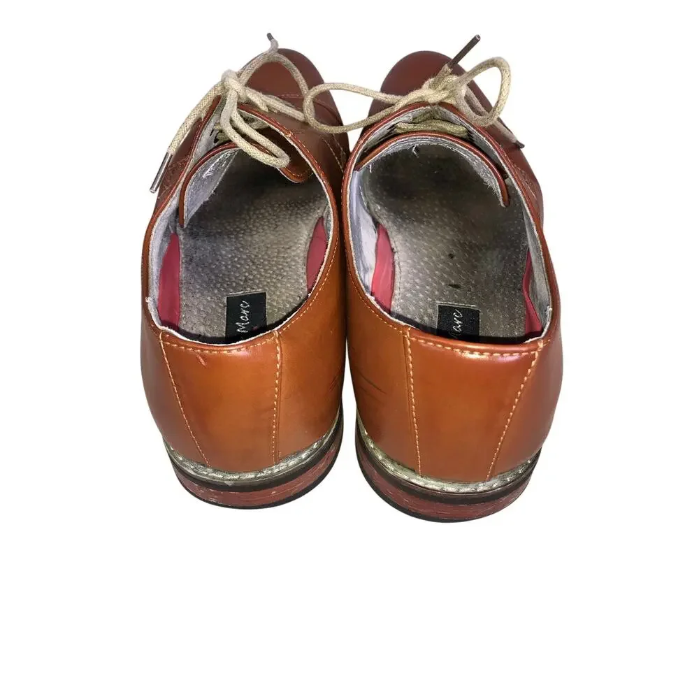 Bruno Marc New York Dress Shoes Men’s Size 12W Brown Faux Leather Oxford Loafer